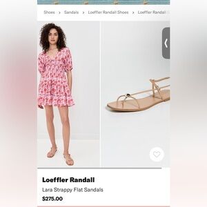 Loeffler Randall Lara Strappy Sandals Size 7 in Dune - New